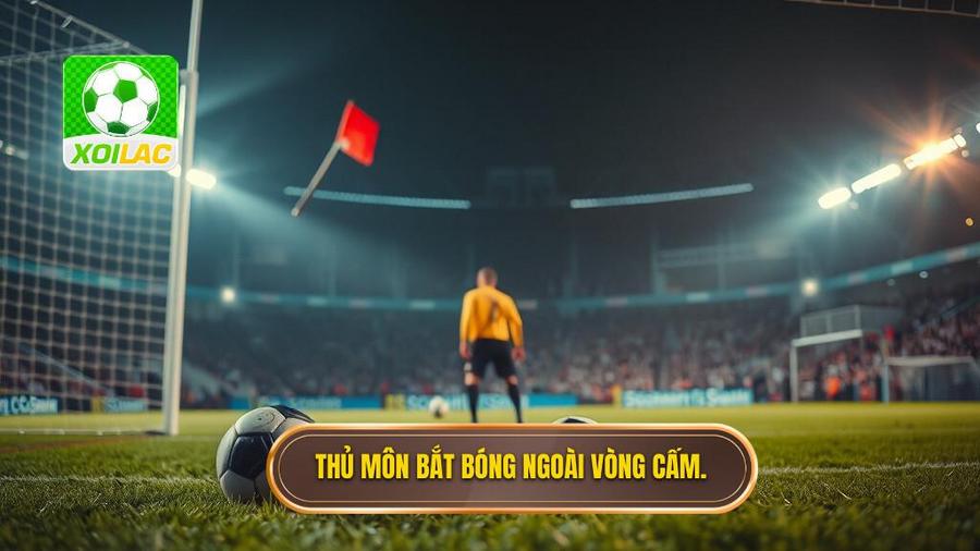 2. Thủ môn bắt bóng ngoài vòng cấm.