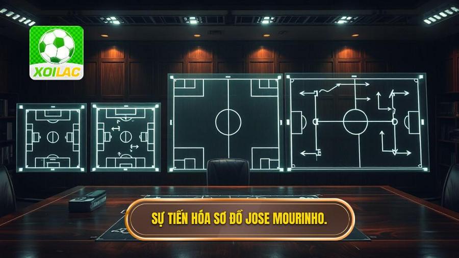 2. Sự tiến hóa sơ đồ Jose Mourinho.