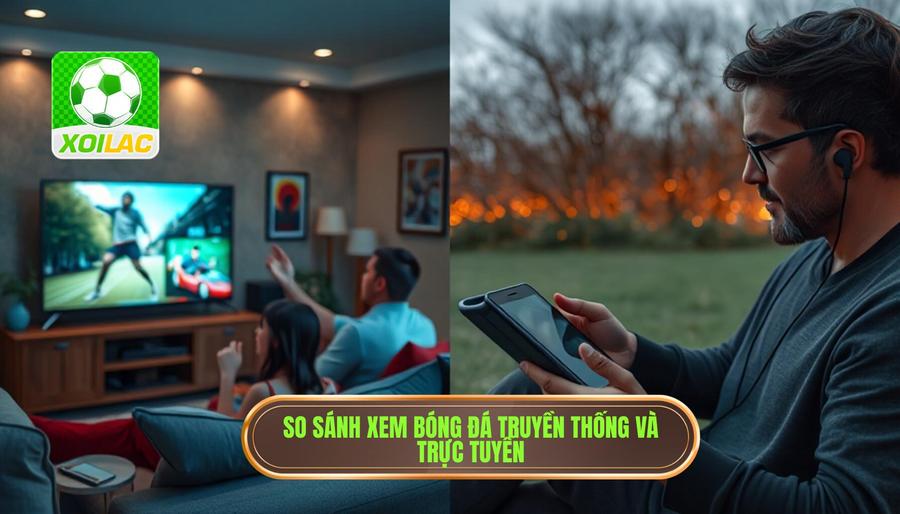 So sánh xem bóng đá truyền thống và trực tuyến